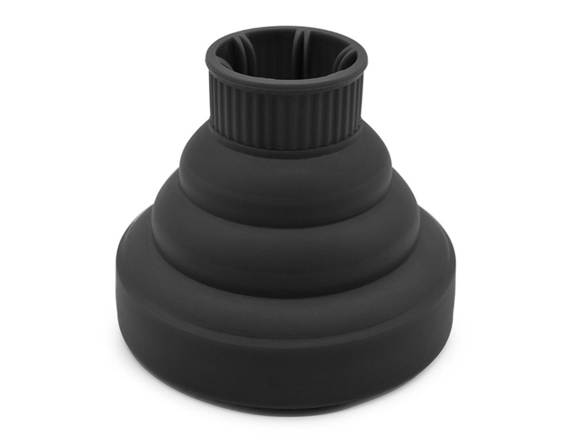 Diffusor De Secador De Cabelo Silicone Colapsível Portátil Plegável Anexo Para Secador De Cabelo Preto