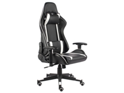 Vidaxl Cadeira De Gaming Giratória Pvc Branco