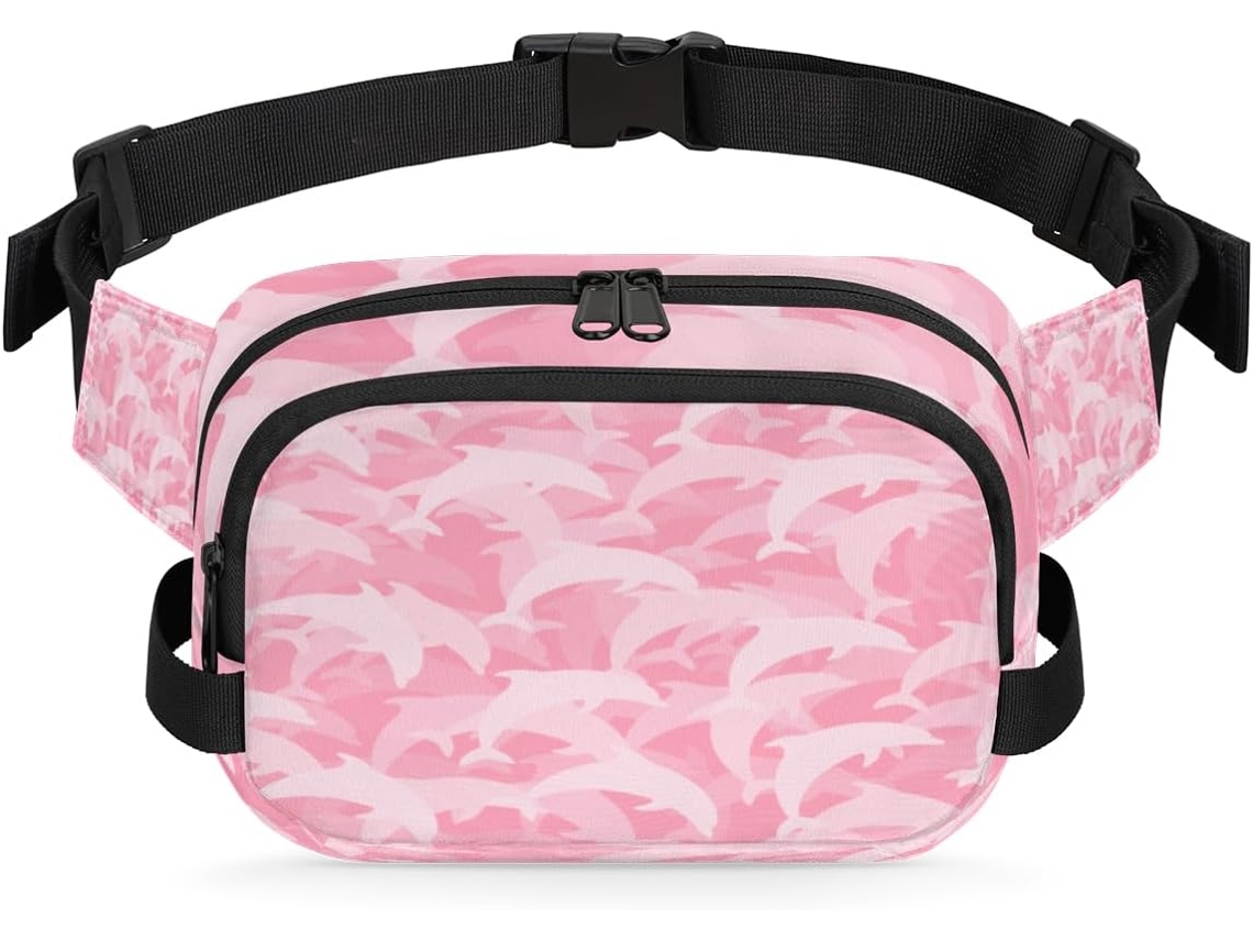 Pochete com Estampa Camuflada de Golfinhos para Mulheres 22 8 X 6 3 X 15 5 Cm Design Diy Pa Impermeável S/MARCA