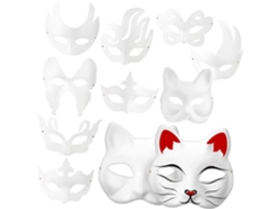 De 20 Máscaras De Carnaval Para Decoração Diy, Máscaras De Cosplay Sem Pintura Para Mulheres, Acessório Para Festa.