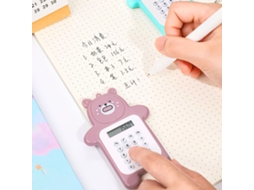 Calculadora Portátil De 8 Dígitos Em Forma De Urso Para Estudantes.