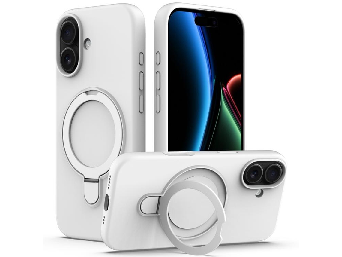Capa Para Iphone 17 - Silicone Líquido Com Suporte Magnético Magsafe