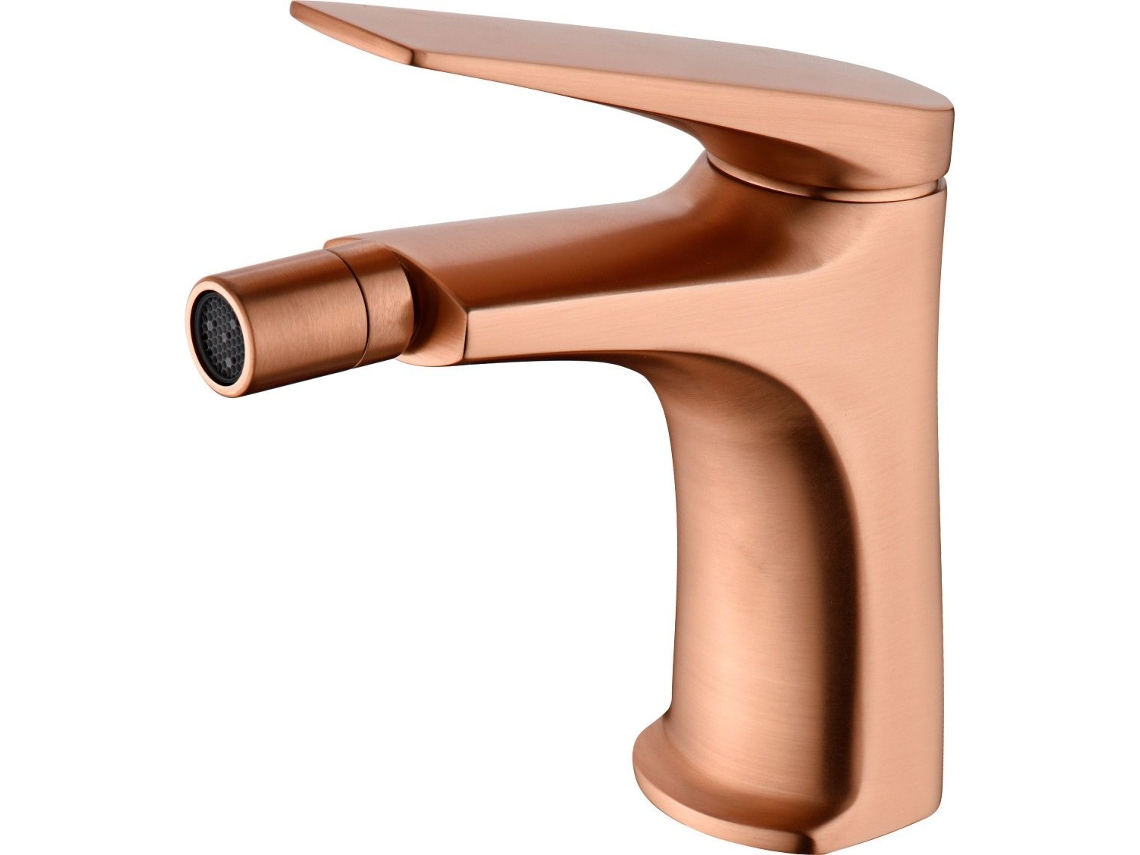 Miscelatore Monocomando Per Bidet Em Ottone Com Acabamento Spazzolato Rose Gold, Cartuccia Cerâmica Ø28 Mm – Imex