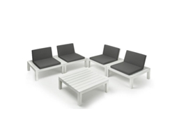 Tresillo api + cojines blanco conjunto