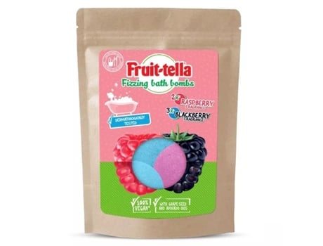 Effervescent Bath Bombs Set, 5x50g Fruit Tella