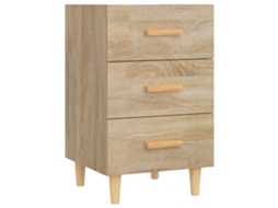Mesa de cabeceira Carvalho Sonoma MAISON EXCLUSIVE 40x40x66 cm em madeira derivada de carvalho
