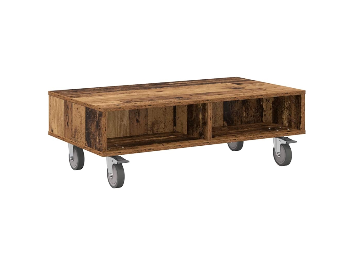 Mesa Lateral com Rodas Madeira Antiga 90 X 50 X 30 Cm MAISON EXCLUSIVE