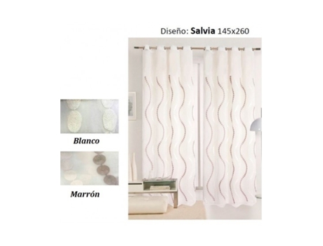 Cortina Salvia Castanho 145X260 cm