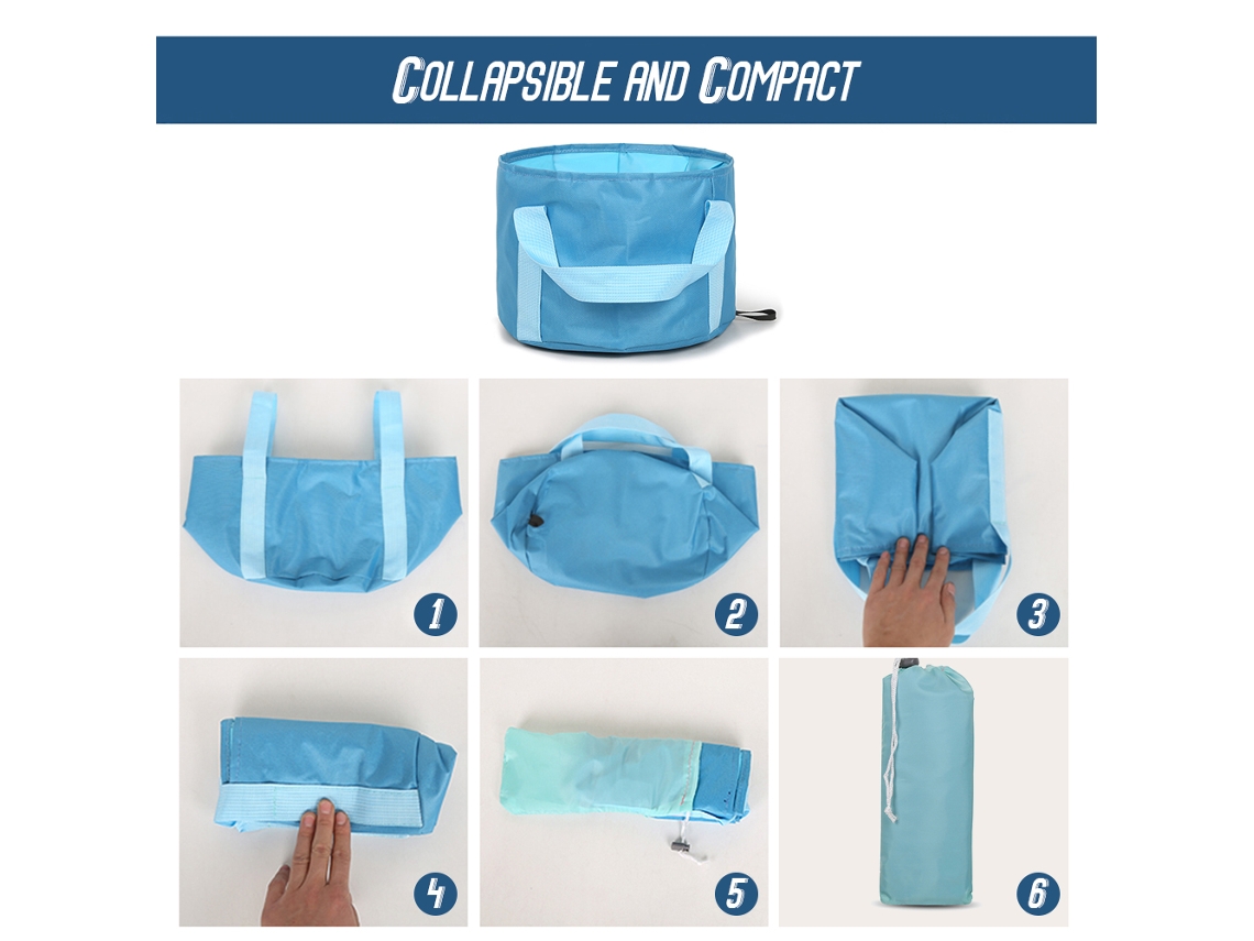 Balde Plegable de Camping 16l Portátil