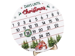 Calendário Do Advento De Madeira Com Cronômetro Regressivo, Decoração De Natal Para Família E Tradição