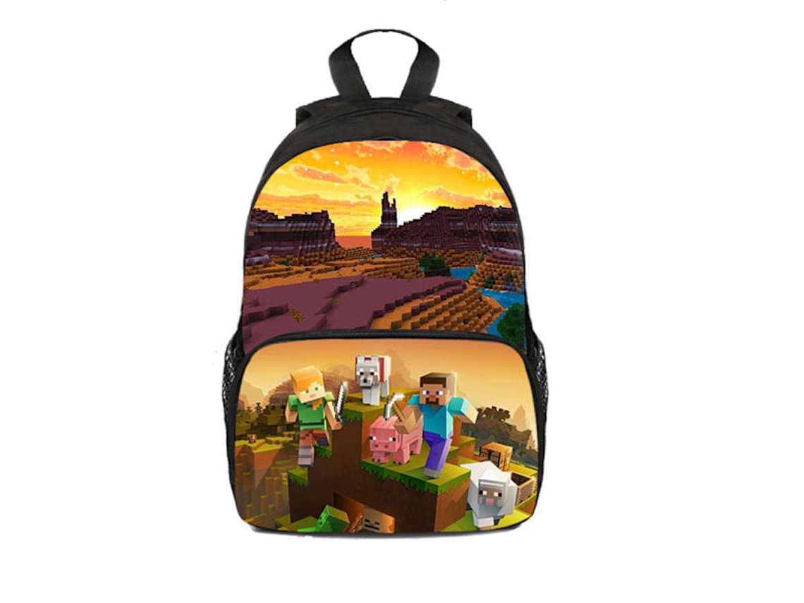 Mochila Minecraft Para Crianças Mochila Escolar Mochila De Personagem Compatível Com Minecraft Yde Slowmoose Slowmoose