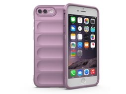 Capa Halinuia Para Iphone 8 Plus / 7 Plus Tpu Roxo (proteção Integral, Interior Em Flanela)