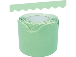 Borda Adesiva Decorativa, Adesivo Verde Menta Com Borda Ondulada, 15,24 Metros, Decore Murais, Paredes, Mesas, Janelas, Portas, Escolas E Escritórios