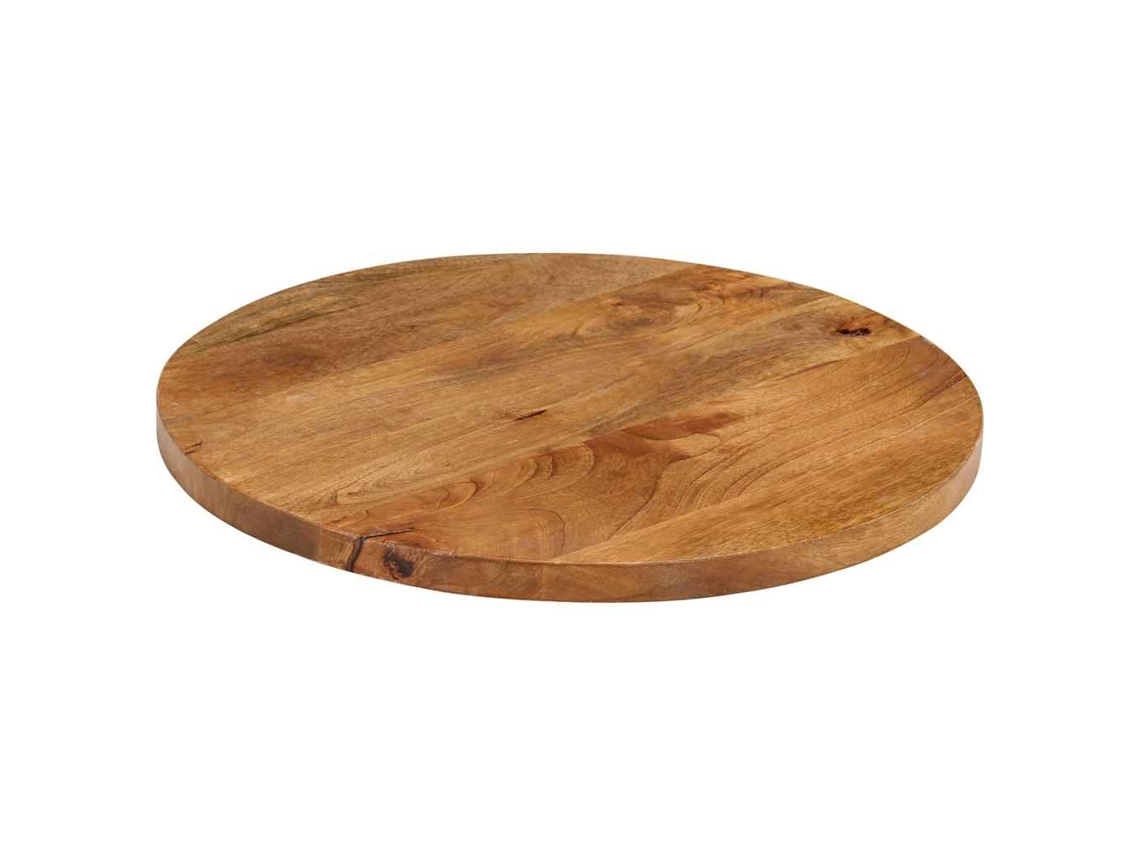 Vidaxl Tampo De Mesa Redondo Ø40x2,5cm Madeira De Mangueira Maciça