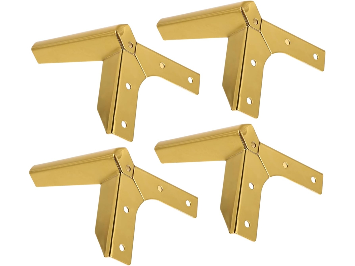 Pés De Sofá Em Ferro Dourado, Conjunto De 4 Pés Modernos