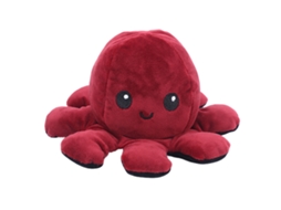 Mali boneco de Pelúcia de Polvo Reversível Duas Faces Brinquedo Macio Bebê Vermelho Jujuba+escuro