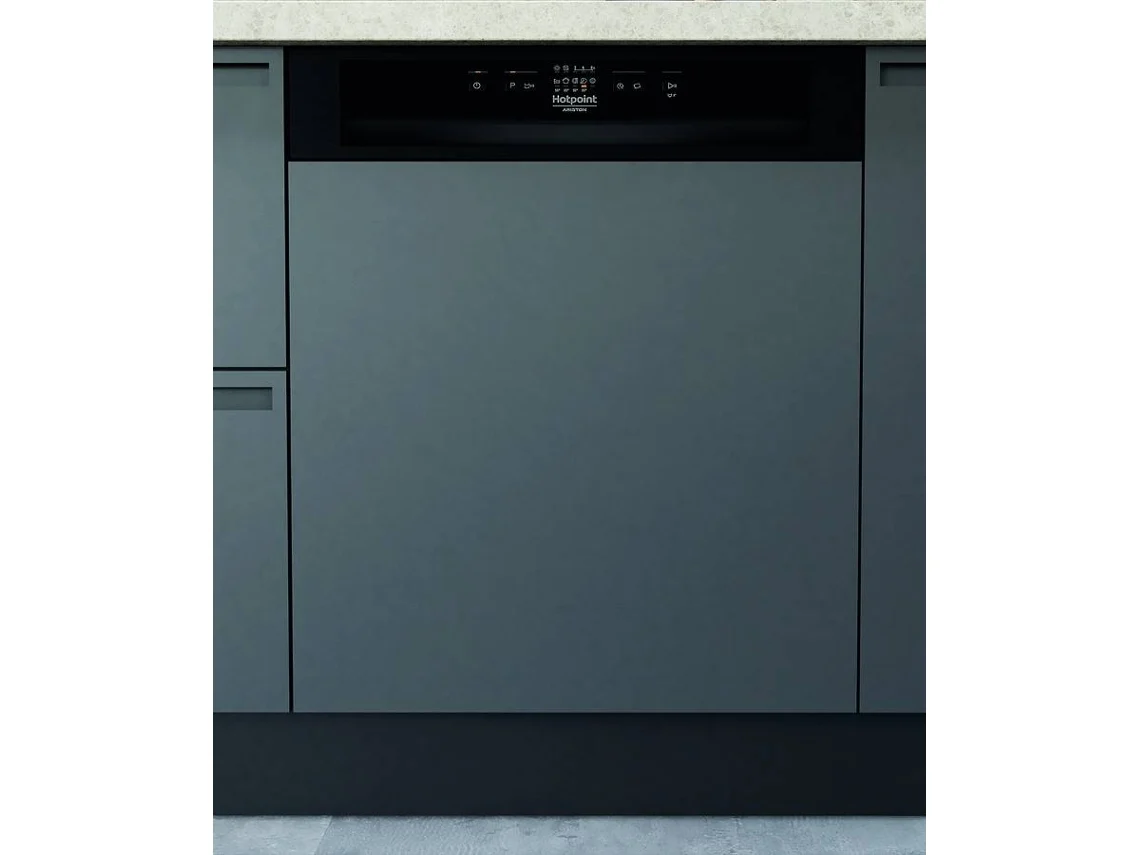 Máquina de Lavar Loiça Encastre BI HOTPOINT HBC (14 Conjuntos - 60 cm - Painel Preto)