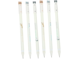 Nuobesty Kit Com 6 Canetas De Escrita Em Gel Pretas Desenho Gato,