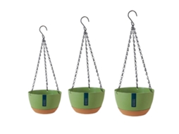 Cesto De Plantas Com Cadeia Dupla E Absorção Automática De Água Varanda Interior