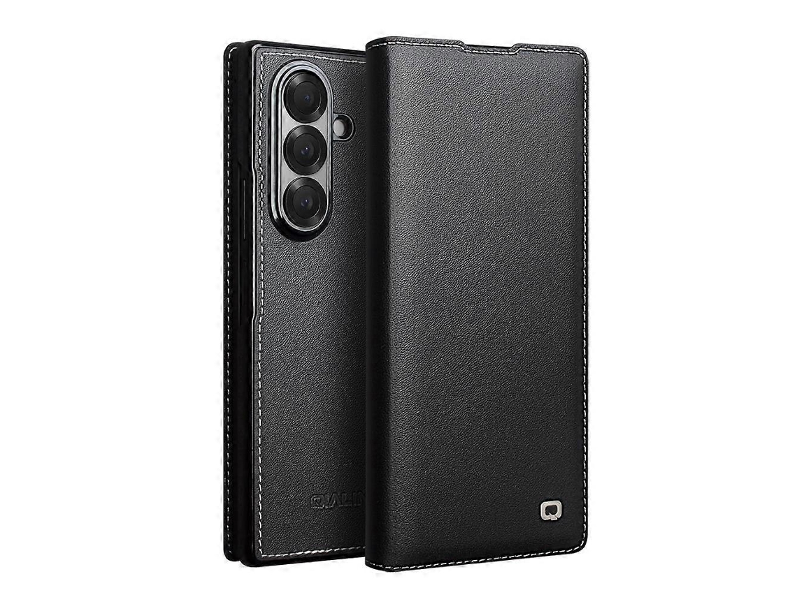 Capa De Celular Qialino Em Couro Com Textura Lisa Para Samsung Galaxy Z Fold7 5g