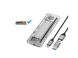 Caixa Ssd Nvme M.2 Usb4, Taxa De Transferência De 40gbps, Ventilador De Resfriamento Embutido,com Fan Silver Oem