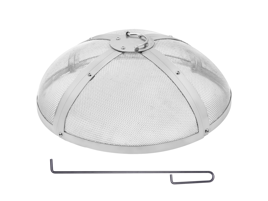 27 Polegadas Round Firepit Spark Tampa Da Tampa De Aço Inoxidável Queima De Madeira VEVOR