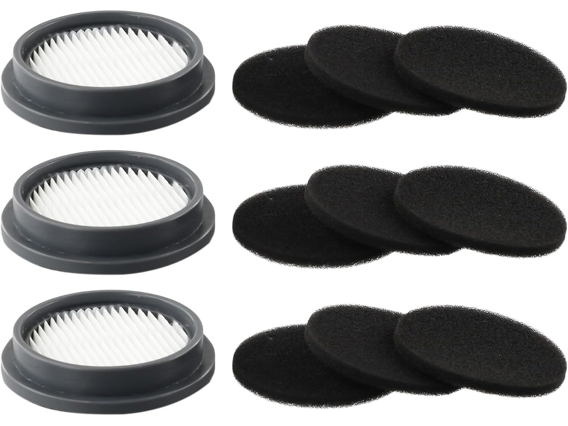 Conjunto De 3 Filtros E 9 Esponjas Para Aspirador Pó Afoddon