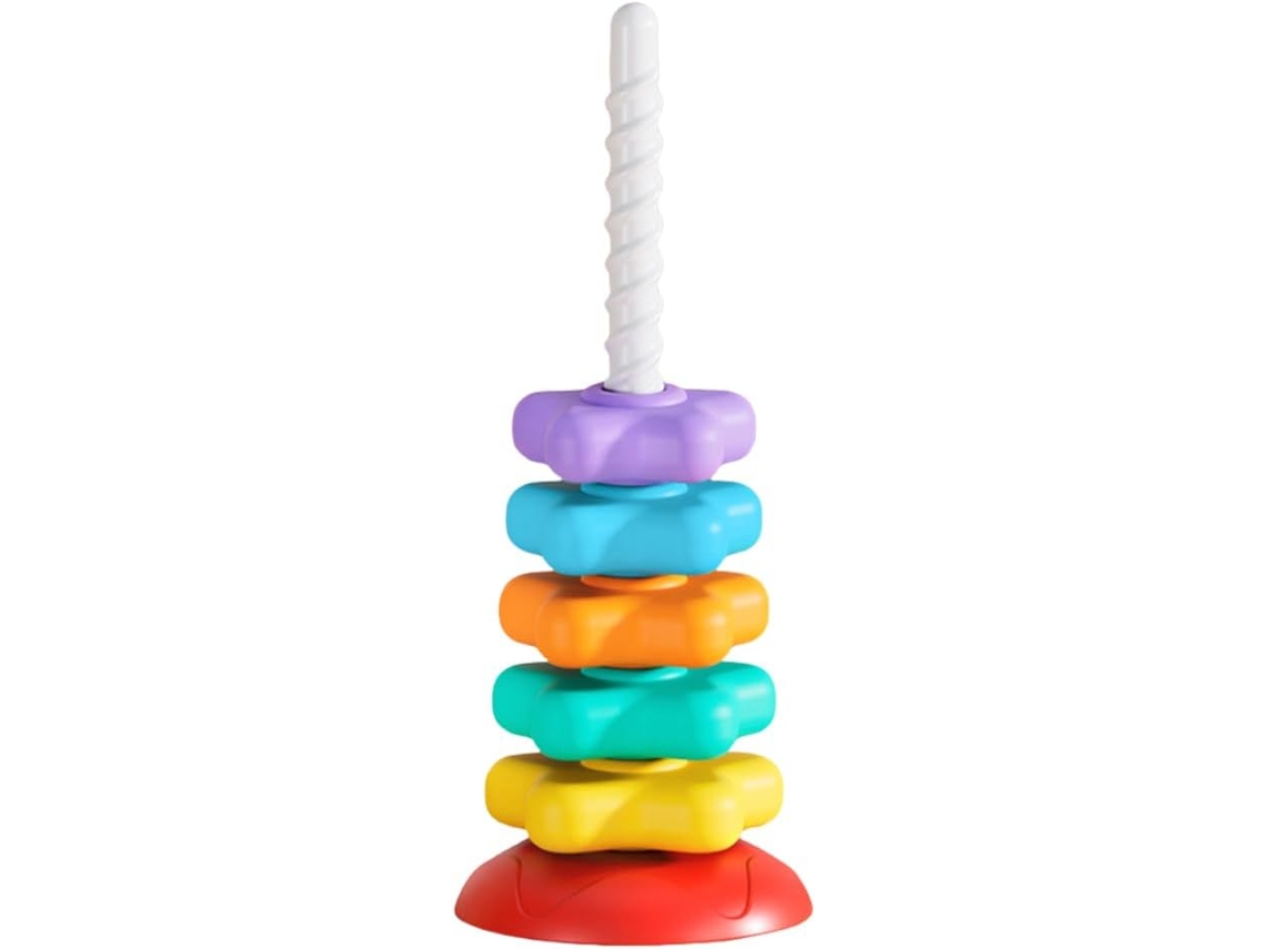 Brinquedo De Empilhar Brinquedos Para Empilhador Anéis Arco Íris Estrelado Educativos Meninos Acima