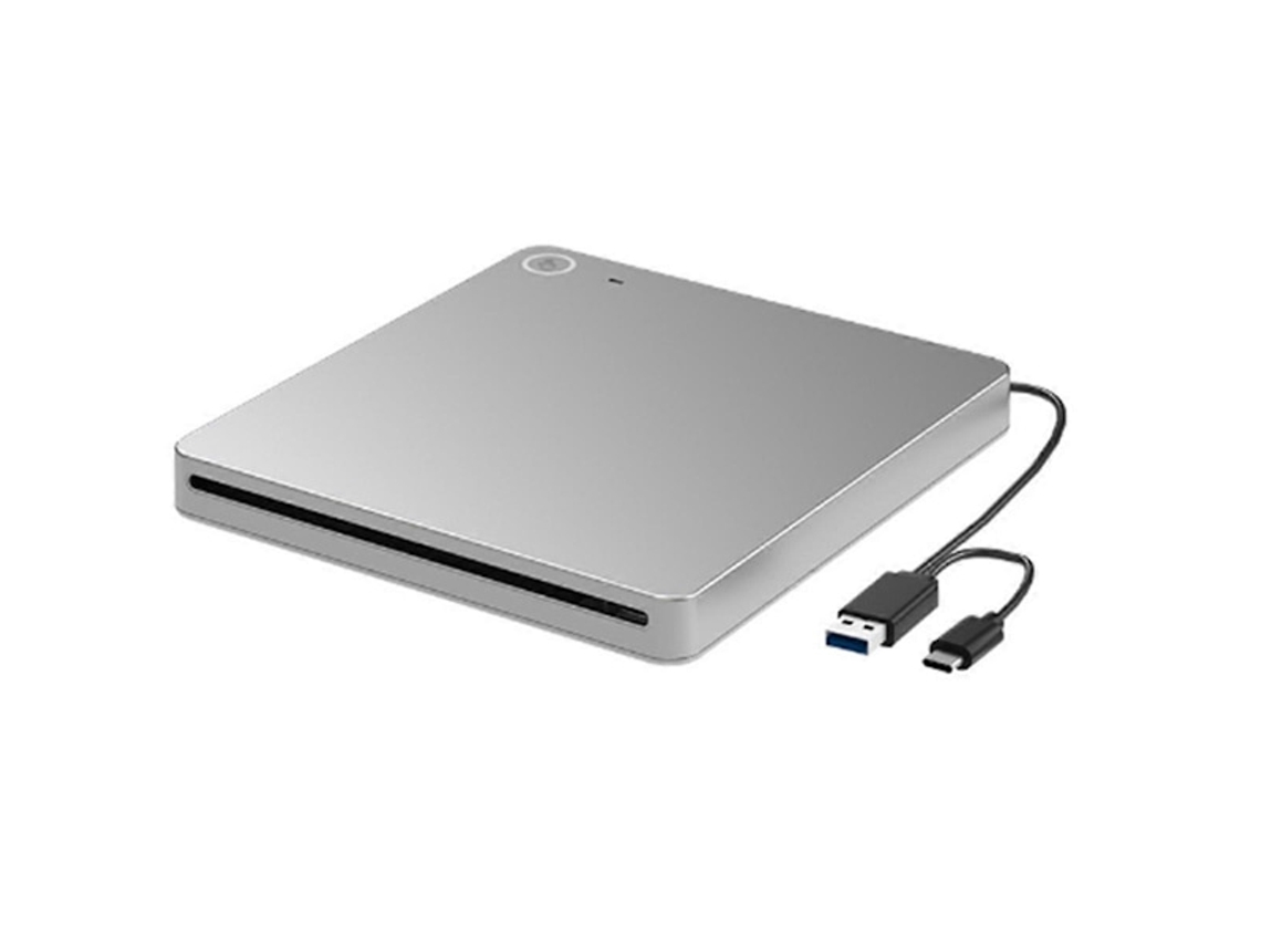 Leitor De Dvd Blu-ray 3d Externo, Usb 3.0 E Tipo-c, Cd Ultrafino Com Entrada Para