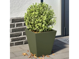 Vidaxl Vaso/floreira De Jardim 2 Pcs 30x30x30 Cm Aço Verde Azeitona