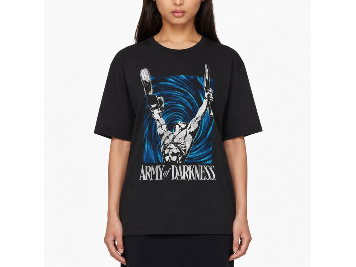 Rockinstone Army Of Darkness Movie Ash And Portal Black Adult T-shirt Size:s