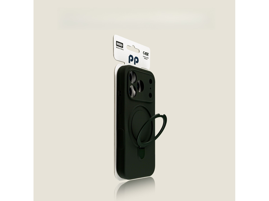Capa Para Iphone 17 Pro Max Com Suporte Magnético , Compatível Com Magsafesilicone Verde Pinho Hexinyigjly