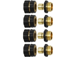 Conector Para Mangueira, 4 Unidades, Em Latão, Para Sistemas De Rega, Depósitos E Tubagens Exteriores