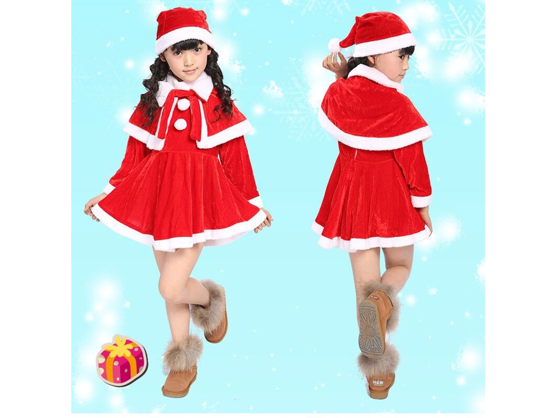 Trajes de Natal para Crianças Ternos de Desempenho Meninas 140Cm