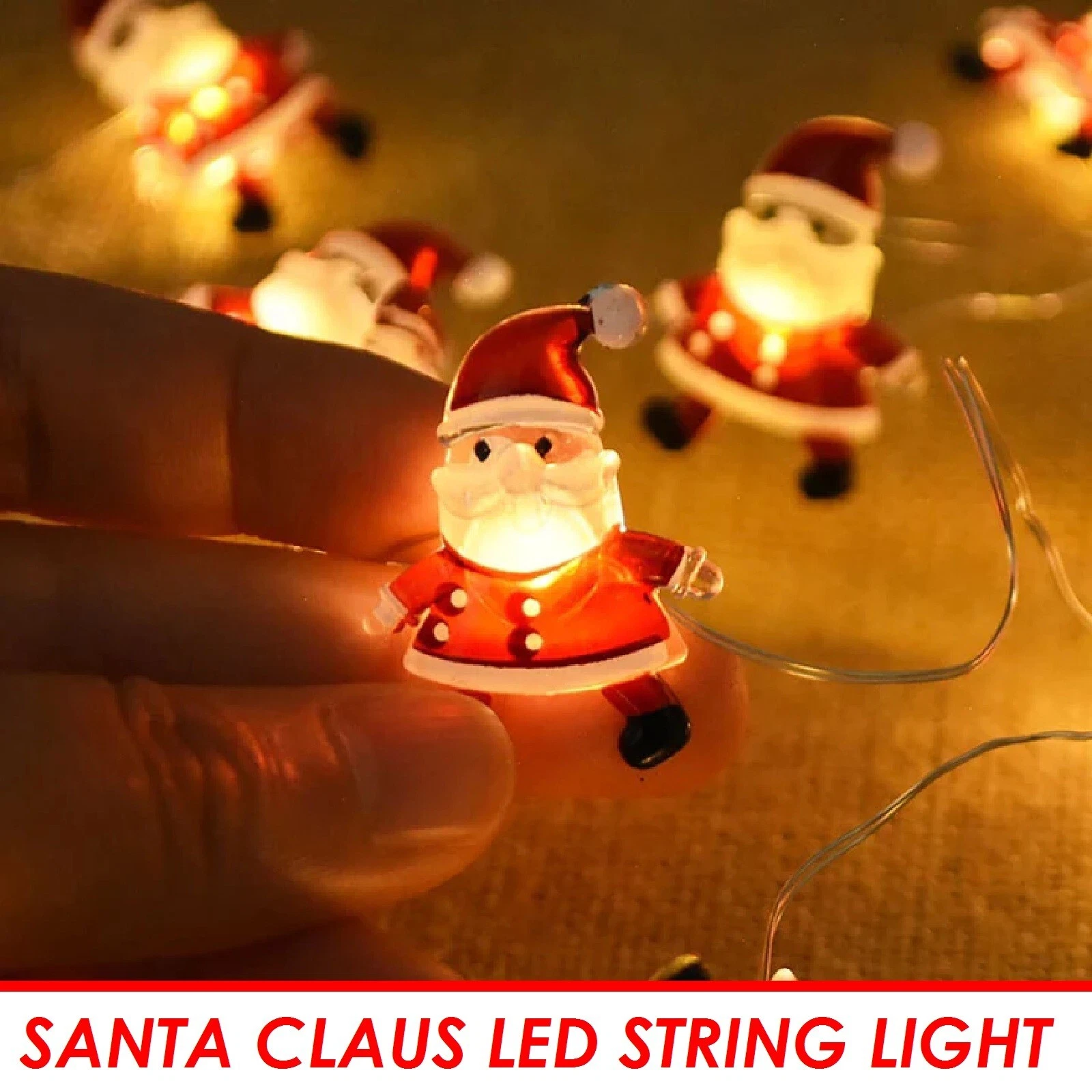 Luzes De Natal Papai Noel Lustre Led Luz De Fada Cordão Decoração De Casa SUNNY SPACES