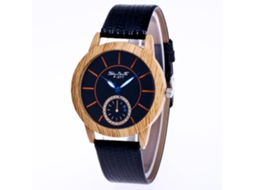 Relógio Feminino Quartz Analógico de Pulso Casual Clássico Simples Pulseira Pu Preto