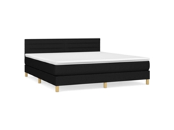 Box Spring Bed, Box Spring Beds Vidaxl Preto Tecido (160 X 200 Cm)