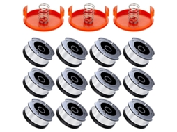 Bobinas de linha Nova Line, 18 unidades, para cortador Black and Decker, 1.65mm, com capas e molas
