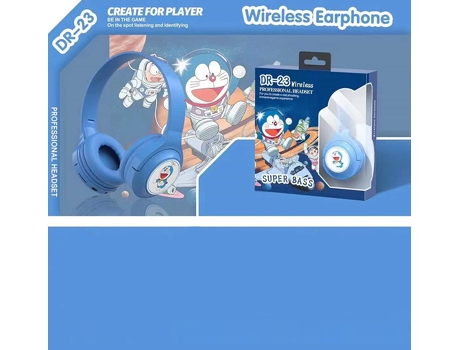 Headset Doraemon  Bluetooth 5.0 Auriculares Sem Fio Universais