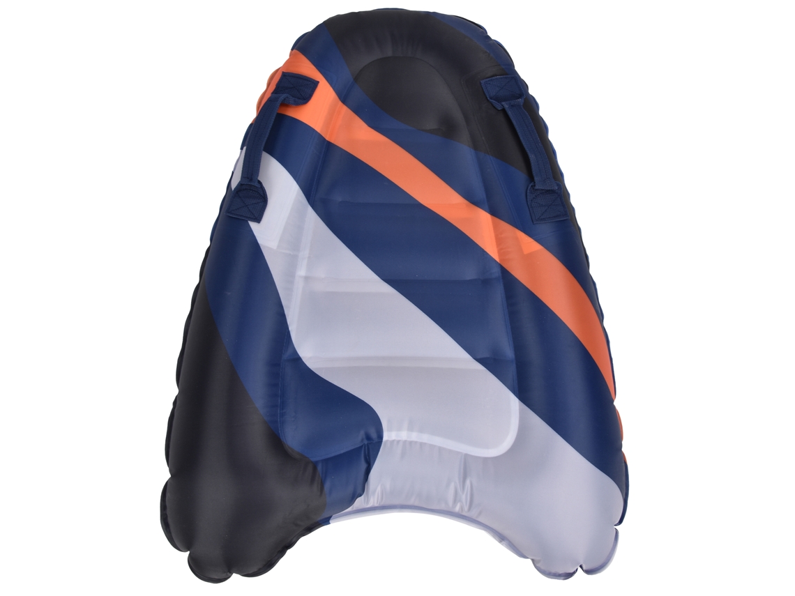 Prancha De Bodyboard Inflável Portátil Para Piscina, Praia E Uso Infantil Adulto, Com Listras Azuis. -aquaforge