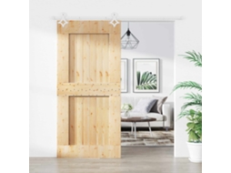 Vidaxl Porta Deslizante 95 X 210 Cm Natural E Branco
