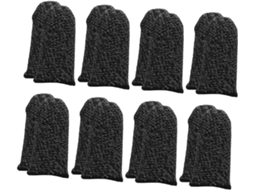 8 Pares De Protetores Dedo Respiráveis E Resistentes Ao Suor Para Telas Sensíveis Toque Jogos, Fibra De Cobre Exclusiva
