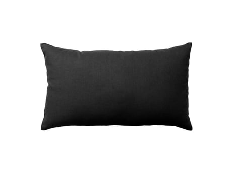 Coussin Não Removível Em Algodão Liso Cinza Antracite 30x50 Cm