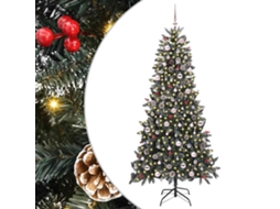 Árvore De Natal Artificial Com Luzes Pré Iluminadas Vidaxl Verde Pvc (129,5 X 129,5 X 240 Cm)