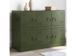 Vidaxl Aparador 99x39x73 Cm Aço Verde Azeitona