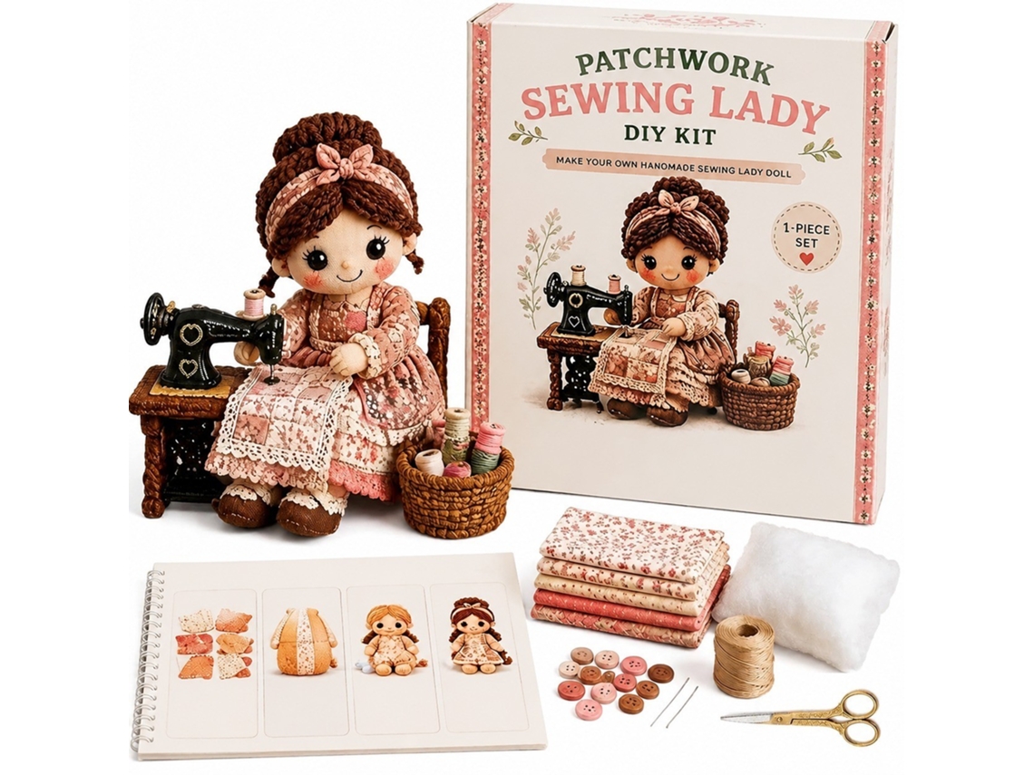 Kit De Costura E Patchwork (menina Costureira - Modelo 83)