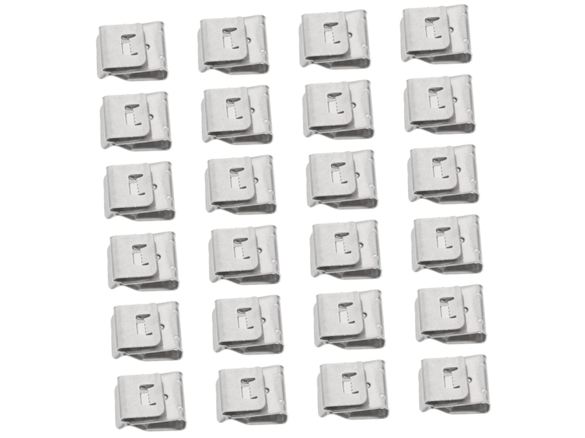 Conjunto De 50 Peças De Presilhas De Aço Inoxidável Para Cabos Fotovoltaicos.