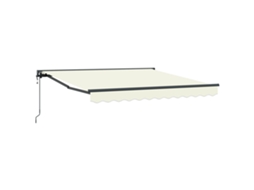 Conjunto 1 Toldo Retrátil Vidaxl Creme Alumínio (350 X 250 Cm)