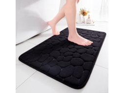 Tapete De Banheiro - Portátil - Absorvente - Decorativo Antiderrapante - 43×63 Cm, Preto
