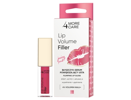 Sérum Brilho Labial Volumizante Juicy Pink, 4,8g More4care